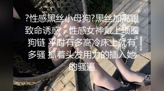 ?性感黑丝小母狗?黑丝加高跟致命诱惑，性感女神戴上项圈狗链 平时有多高冷床上就有多骚 抓着头发用力的插入她的骚逼