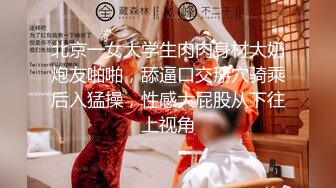 北京一女大学生肉肉身材大奶炮友啪啪，舔逼口交掰穴骑乘后入猛操，性感大屁股从下往上视角