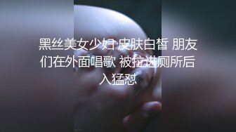 黑丝美女少妇 皮肤白皙 朋友们在外面唱歌 被拉进厕所后入猛怼